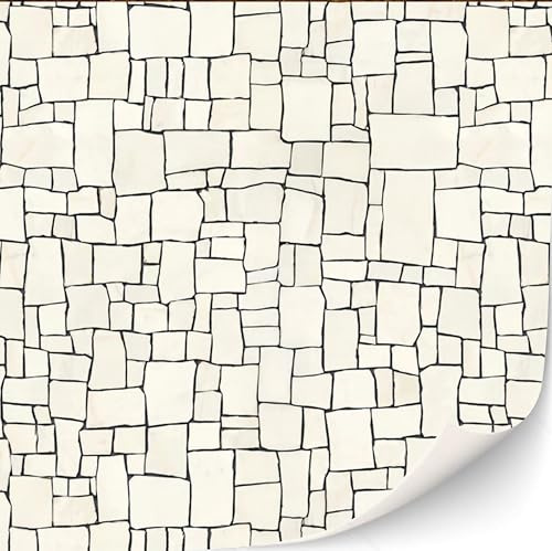 3 Sheets Self-Adhesive Floor Tiles for Dollhouses Scale 1:12 (Mosaic Pattern)