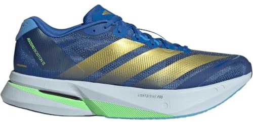 adidas Herren Adizero Boston 13 Schuhe, Blue-Gold met.-Blue Burst, 43|43.5