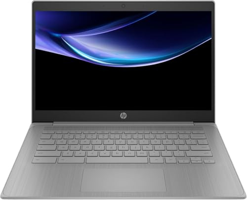 HP Chromebook 14 | Intel Celeron N4500 Processor | 4GB RAM | 64GB eMMC | Intel UHD Graphics | HD Anti-glare Display | Chrome OS | Dual Speakers | USB-C Fast Charging | Modern Grey | 14a-ne1500na