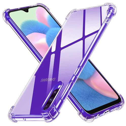 Techsuit für Samsung Galaxy A30s A50 A50s Hülle mit Soft Touch, Luftkissen Ecken, Kabelloses Laden Kompatibel, Nicht Vergilbendes Material, Shockproof Clear Silicone Series, Transparent