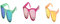 Ciffre 3 er Set Sonnenbrille EL-Sunprotect® Polarisierte Linsen Retro Vintage Style Nerd Look Stil Unisex Brille - Grün - Pink Rosa Fuchsia - Orange Feuer Verspiegelt