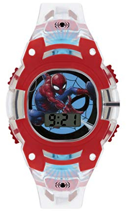 Spiderman Jungen Digital Uhr mit PU Armband SMH4000