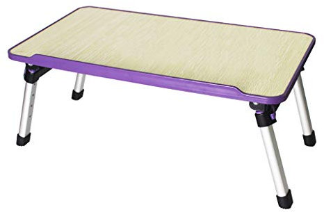 Computer Table,Portable Standing Bed Desk, Foldable Sofa Breakfast Tray, Adjustable Laptop Bed Table,Notebook Stand Reading Holder For Couch Floor (Color : Purple)