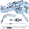 Adefol Valvola a Farfalla Ricambio per Motore Honda GX160 GX200 GX140 168F 5.5/6.5HP, Manetta + Braccio Regolatore + Asta Regolatore + Primavera Regolatore + Candela 6 in 1