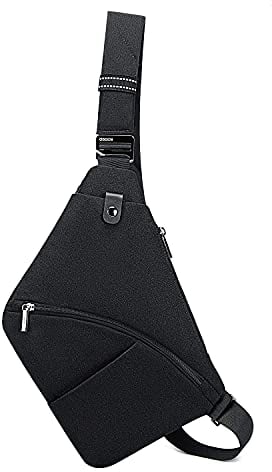 OSOCE Umhängetaschen Herren RFID Wasserfeste Mini Bauchtasche Mehrere Taschen Schultertasche Anti-Diebstahl Sling Bag Crossbody Tasche Brusttasche für Männer und Frauen