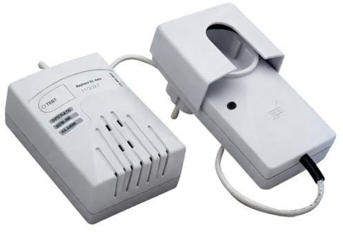 Schabus CO-Alarm GX-C3pro – Steckbarer Kohlenmonoxid-Warner (230 V) mit externem Sensor, 230 V, Alarm-Ton & LED, automatische Abschaltung, Norm DIN EN 50291, Ready in 5 Min.