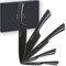 EUNA 5 PCS Kitchen Knife Sets Professional Sharp Knives Set with Cover&Gift Box Durable Cooking Japanese Knives Set for Carbon Steel Ninja Knives with Integrated Handle&Non-Stick Coating