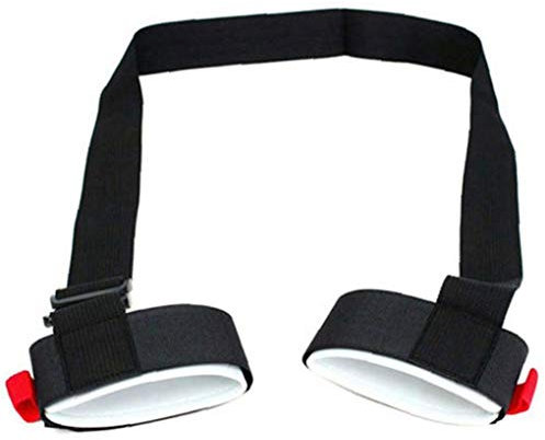 Porte-Skis Sangle, Ski épaule réglable Accessoires Équipement d'hiver Patins à Glace pour Les Enfants Adultes (Noir)