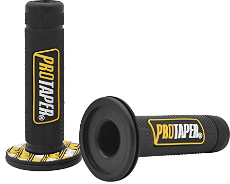 Wai Danie 7/8 22mm Universal Powersports Puños Mango Motocicleta Puños Pro Dirt Pit Bike Compatible con Yamaha Honda Kawasaki BMW Suzuki ATV Pocket Bikes Mini Quads Amarillo