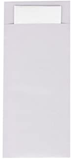 Mank Bestecktasche 85 x 200 mm, mit 2-lagiger Tissue-Serviette in Weiß, Besteckhülle, Besteckbeutel in verschiedenen Farben (Altrosa, 100)