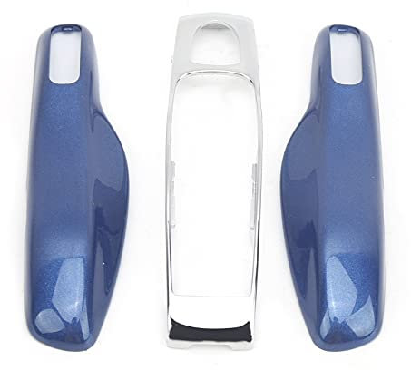 Clé de Voiture Garniture Couverture, Voiture Télécommande Porte-clés étui Garniture Housse de Protection Clé à Distance Coque de Remplacement pour 911 (Bleu)