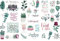 Sticker Blätter Deko Aufkleber Grün Blatt Sticker Gästebuch Hochzeit Pflanze Laptop Sticker für Scrapbooking Fotoalbum Stickerbuch Stickeralbum Tagebuch Notizbuch Kalender Dekoration 18 Blatt