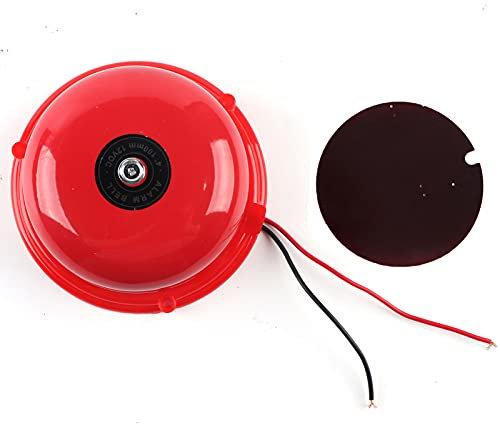Agatige Détecteurs de Fumée D'alarmes Incendie, 4 Pouces 100db Contrôle de L'incendie en Métal Interne de Type Cloche Electrique(12V)
