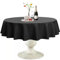 Softalker Abwischbare Tischdecke Rund 140 cm Tischdecken Schwarz Tischtuch aus 210 GSM Polyester Fleckschutz Tischwäsche Kratzfest Table Cloth für Esszimmer, Küche, Wohnzimmer