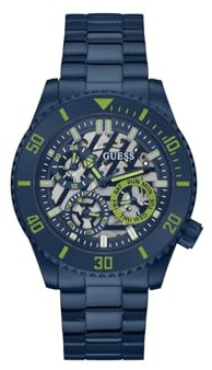 GUESS Men Analog Quartz Watch with Stainless Steel Strap GW0488G4