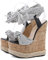 woileRQ Sandali con Zeppa con Plateau Bianco Solido Estivo da 17 Cm Sandali con Tacco Alto da Donna con Cinturino alla Caviglia Scarpe Aperte da Donna,Bianca,37 EU