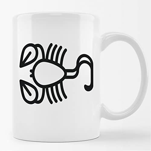 Huuraa Tasse Skorpion Sternzeichen Symbol Geschenk 330ml Weiß Skorpion Präsent