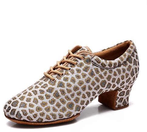 SWDZM Tanzschuhe Damen Latein Schnüren Geschlossene Salsa Tango Moderne Jazz Ballsaal Leistung Schuhe Trainingsschuhe,Modell 2805