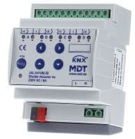 EIB, KNX, Shutterantrieb 4-fach, 4SU MDRC, 10A, 230VAC mit Fahrzeitmessung