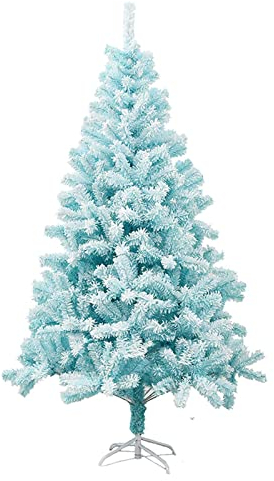 ZYMEN 9 Fuß Blauer künstlicher Weihnachtsbaum, Weihnachtsdekoration für Zuhause, Samt, PVC, gemischtes Material, Metallhalter, Kinder, DIY-Reißverschluss, ohne Dekorationen (8 Fuß) (5 Fuß) (10 Fuß)