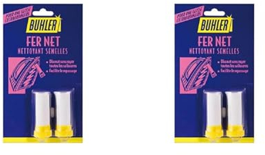 Buhler - Nettoyant fer à repasser - spécial semelles - 2 bâtonnets (Lot de 2)