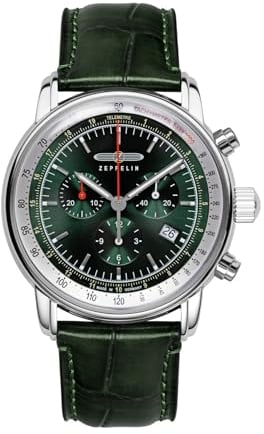 Zeppelin Serie LZ14 Marine Quarz Chronograph mit Lederband 8888-4