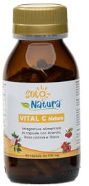 Vital C Natura - Integratore Naturale a base di Acerola, Rosa Canina e Karkadè per Benessere Immunitario e Antiaging - 90 Capsule