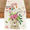 Tischläufer Ostern Osterdeko Modern, Hase Karotten Frohe Ostern Tischläufer, Waschbar Modern Frühling Küche Esstisch Dekoration für drinnen und draußen Urlaub Party Wohnzimmer Dekor (20#, 33cm*120cm)