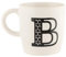FabFinds Hugga Mug with Initials Classic Ceramic Mug Large Gift Coffee Cups 330ml (B)