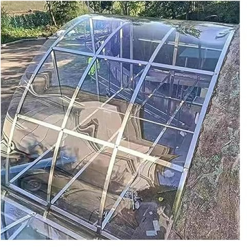 RLINZ Abdeckung für Gewächshaus für den Außenbereich für alle Jahreszeiten, transparente Kunststofffolie, Vordach für den Außenbereich aus bruchsicherem Polycarbonat (1,56 x 20 m)