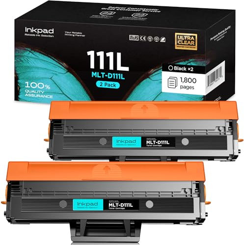 iNKPAD MLT-D111L Toner Kompatibel für Samsung MLT-D111S MLT D111L für M2070 M2070FW M2026W M2026 M2020 M2020w (2 Schwarz)