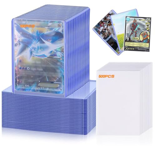 100 Stück Karten Hüllen, 3x4 Transparent Kartenhüllen Sleeves für Magic,Card Sleeves mtg,mit 500 Stück Säurefreie Karten Hüllen 66 x 91 mm,für Sammelkarten,MTG Karten