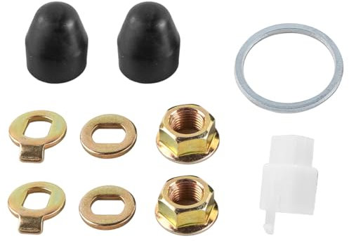 Sarini Écrous de Moteur de moyeu de vélo électrique Rondelles de sécurité de vélo Écrous de Blocage de Roue de vélo électrique Vis de Boulon d'axe de Moteur M14 (14 mm)