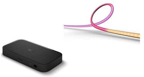 Philips HUE HDMI Sync Box 8K Gradient Lightstrip 65 Zoll – Synchronisierte Immersive Beleuchtung LED Streifen für den Fernseher mit 16 Mio. Farben Farbverläufen smarte Heimkino TV