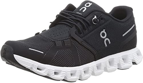 On Men's Cloud 5 Sneakers, Black/White, 10.5