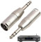 2 Pack TRS XLR Male to 6.35mm Male Adapter,1/4 Inch Balanced Audio Jack to XLR Connector for Studio Mixers, Microphones and Amplifiers Metal Construction Noise-Free Signal Transmission.