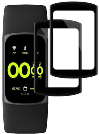 WolfFancy 【2 Stück】 für Weich TPU Schutzfolie Fitbit Charge 5 Panzerglas, Verschleißfest Folie Fitbit Charge 6 Displayschutz, Hohe Klarheit Hohe Auflösung Schutzglas Fitbit Charge 5/6 Panzerfolie
