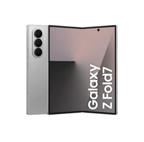 Samsung Galaxy Z Fold7 AI Smartphone mit Galaxy AI, KI-Handy mit Android, Faltbares Design, Großes Display für Multitasking, 200-MP-Kamera, 512 GB, 12 GB RAM, Silver Shadow, 3 Jahre Herstellergarantie