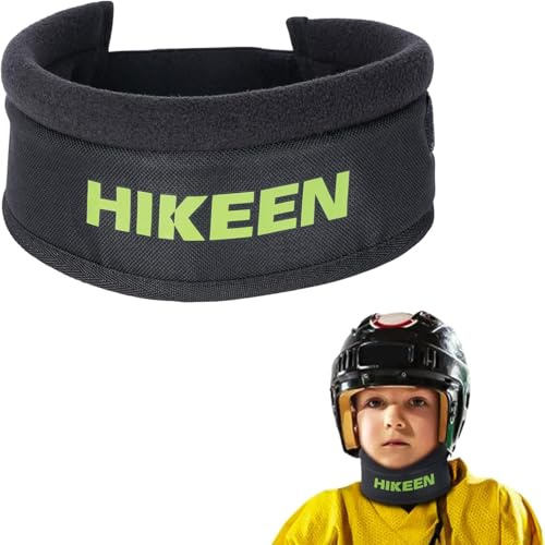 Hikeen Halsschutz Eishockey: Eishockey-Schutzausrüstung Verstellbare Halskrause Eishockey für Erwachsene Jugendliche Weicher Nackenschutz für Eishockey Wintersport
