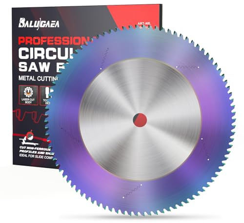 BALUGAEA HM - Lama per sega circolare, 355 x 25,4 mm, 90 denti, per metallo, acciaio, ferro, rivestimento ULTRA, taglio preciso per sega circolare da tavolo, sega, troncatrice