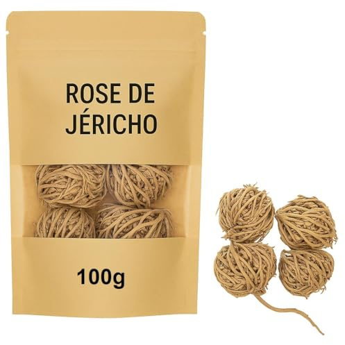 Rose de Jéricho 100 g – Chajarat Mariam Naturelle | Fleur de Résurrection du Sahara | Fertilité, Renaissance & Purification Énergétique | 100% Authentique et Réutilisable