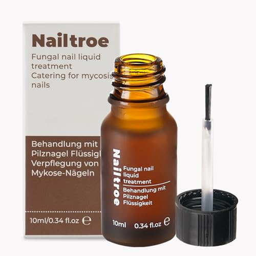 Mycose Ongles des Pieds - Traitement Antifongique Puissant, Nailtroe Soin Liquide contre la Mycose Ongle, Solution pour Ongles Décolorés, Action Rapide et Préservatrice (10ml)
