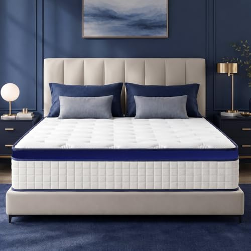 L'AGRATY Matratze 90x200cm Federkernmatratze (25cm Höhe) 7-Zonen Orthopädische Taschenfederkernmatratze mit Comfort Memory-Schaum Schicht,Mittlerer Härtegrad (H4), Rückenentlastende
