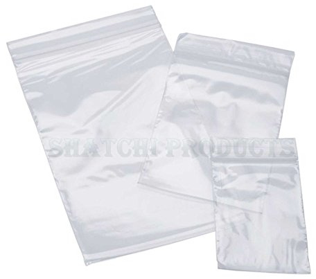 SHATCHI 100 2.5 x 3 Ziplock Reclosable Clear Polythene Plastic Self Seal Grip Bags