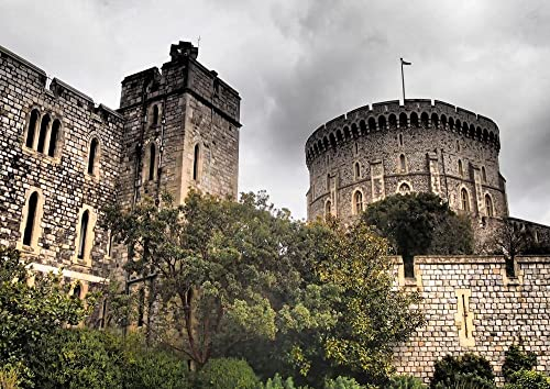 hansepuzzle 22243 - Windsor Castle Puzzle 260 Teile | Gebäude Puzzle mit hochwertiger Puzzle Aufbewahrung: Kartonbox und wiederverschließbarem Beutel | Puzzle-Maße: 41 x 28,7 cm