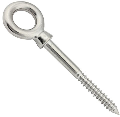 Augbolzen mit Holzgewinde - 10 x 100 mm - 1 Stück - Ringschraube/Augenbolzen - aus Edelstahl A4 V4A - SC8268 | SC-Normteile®