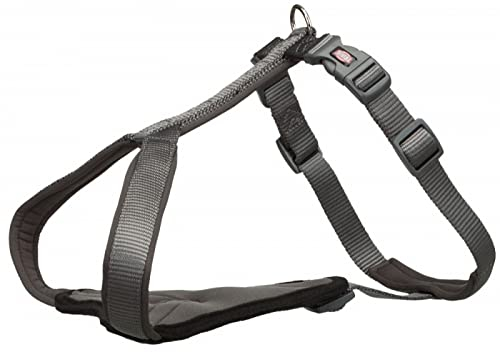Trixie 1998716 Premium Geschirr, 70-85 cm/25 mm, Graphit, L