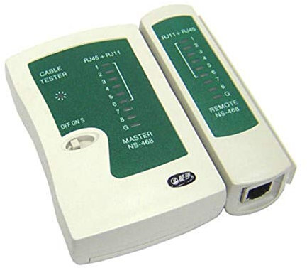 SM-PC® Kabel-Tester für RJ45 + RJ11 Lan Netzwerk Tester Patchkabel Testgerät #431