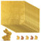 Folie Papier Wrapper 200 Stück Goldfolie Bonbonpapier Schokoladen Verpackung Papier Geschenkpapier aus Aluminiumfolie Bonbonpapier für DIY Süßigkeiten und Schokoladenverpackung(20 X 20cm）