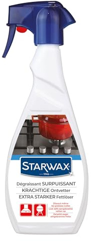 STARWAX Dégraissant surpuissant 500ml | Dissout graisses cuites sur tables de cuisson hottes et carrelage mural, ne coule pas, apte au contact alimentaire